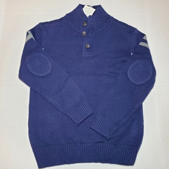 NWT Hope & Henry Mock Neck Button Placket Sweater Organic Cotton Sz S - Picture 1 of 6